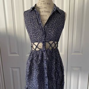 Forever 21 sleeveless cut out sun dress